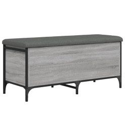 Banc de rangement sonoma gris 102x42x45 cm bois d'ingénierie