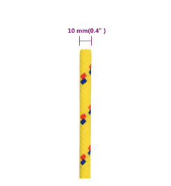 Corde de bateau Jaune 10 mm 100 m Polypropylène