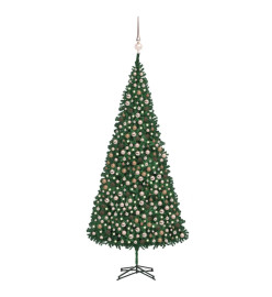 Arbre de Noël artificiel pré-éclairé et boules 500 cm vert