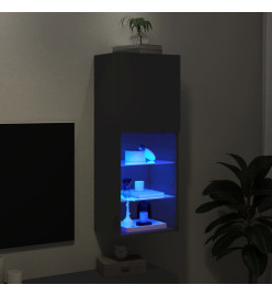 Meuble TV avec lumières LED noir 40,5x30x102 cm