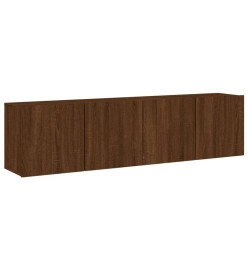 Meubles TV muraux 2 pcs chêne marron 80x30x41 cm