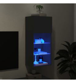 Meuble TV avec lumières LED noir 40,5x30x90 cm