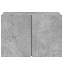 Meuble TV mural gris béton 60x30x41 cm