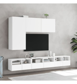 Meuble TV mural blanc 100x30x41 cm