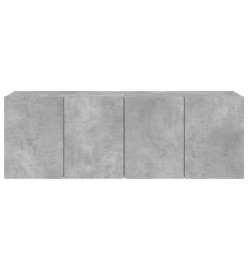 Meubles TV muraux 2 pcs gris béton 60x30x41 cm