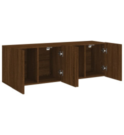 Meubles TV muraux 2 pcs chêne marron 60x30x41 cm