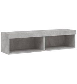 Meubles TV avec lumières LED 2 pcs gris béton 60x30x30 cm