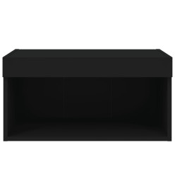 Meuble TV avec lumières LED noir 60x30x30 cm