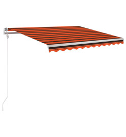 Auvent rétractable automatique 300x250 cm Orange et marron