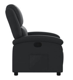 Fauteuil inclinable noir cuir véritable