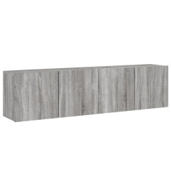 Meubles TV muraux 2 pcs sonoma gris 80x30x41 cm