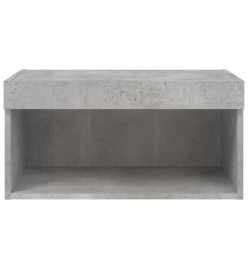 Meuble TV avec lumières LED gris béton 60x30x30 cm