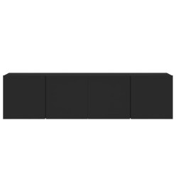 Meubles TV muraux 2 pcs noir 80x30x41 cm