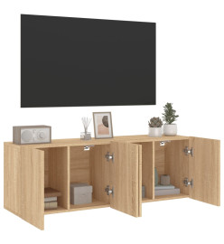 Meubles TV muraux 2 pcs chêne sonoma 60x30x41 cm