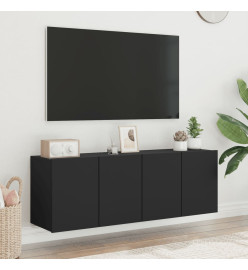 Meubles TV muraux 2 pcs noir 60x30x41 cm