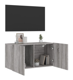 Meuble TV mural sonoma gris 80x30x41 cm