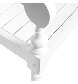 Chaises Batavia lot de 2 blanc bois d'acajou massif