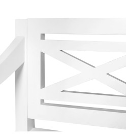 Chaises Batavia lot de 2 blanc bois d'acajou massif