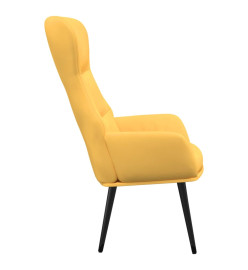 Chaise de relaxation Jaune moutarde Tissu