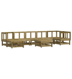 Salon de jardin 8 pcs bois de pin imprégné