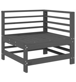 Salon de jardin 6 pcs Gris Bois de pin massif