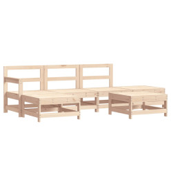 Salon de jardin 6 pcs Bois de pin massif