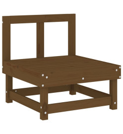 Salon de jardin 5 pcs marron miel bois de pin massif