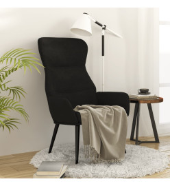 Chaise de relaxation Noir Tissu