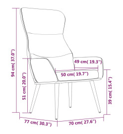 Chaise de relaxation Noir Tissu