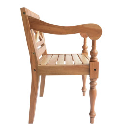 Chaises Batavia lot de 2 marron clair bois d'acajou solide