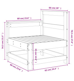 Canapé d'angle de jardin bois de pin imprégné