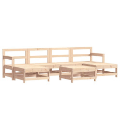 Salon de jardin 7 pcs Bois de pin massif