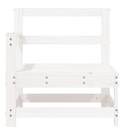 Canapés d'angle de jardin 2 pcs blanc bois de pin massif