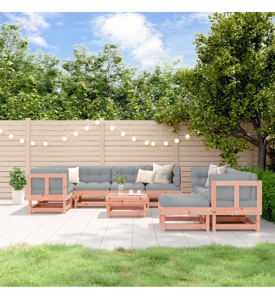 Salon de jardin 10 pcs bois massif douglas Salon de jardin 10 pcs bois massif douglas