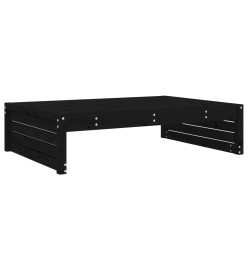 Salon de jardin 6 pcs Noir Bois de pin massif