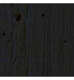 Salon de jardin 6 pcs Noir Bois de pin massif
