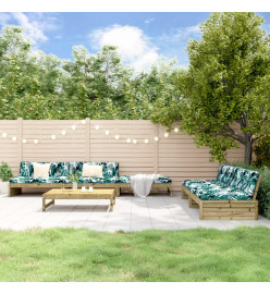 Salon de jardin 6 pcs bois de pin imprégné