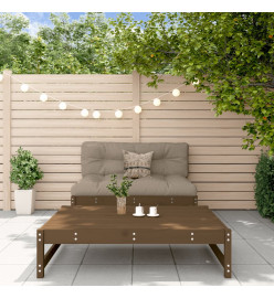 Salon de jardin 2 pcs marron miel bois de pin massif