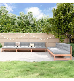 Salon de jardin 6 pcs bois massif douglas