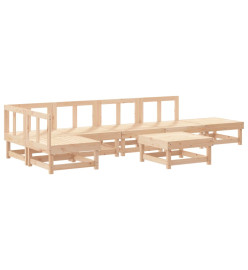 Salon de jardin 7 pcs Bois de pin massif