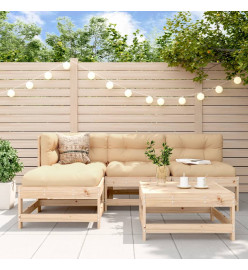 Salon de jardin 5 pcs bois massif de pin
