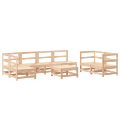 Salon de jardin 8 pcs Bois de pin massif