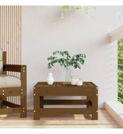 Repose-pied de jardin marron miel bois de pin massif