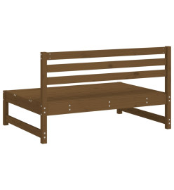 Canapé central de jardin marron miel 120x80 cm bois pin massif