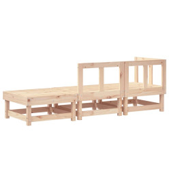 Salon de jardin 3 pcs bois massif de pin