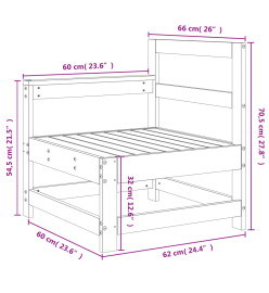 Canapé d'angle de jardin bois massif douglas