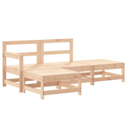 Salon de jardin 4 pcs bois massif de pin