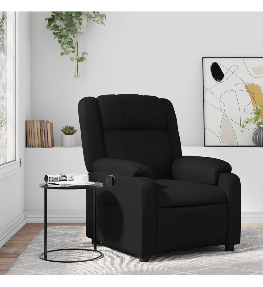 Fauteuil inclinable Noir Similicuir