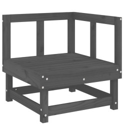 Salon de jardin 6 pcs Gris Bois de pin massif
