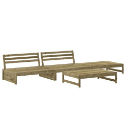 Salon de jardin 4 pcs bois de pin imprégné